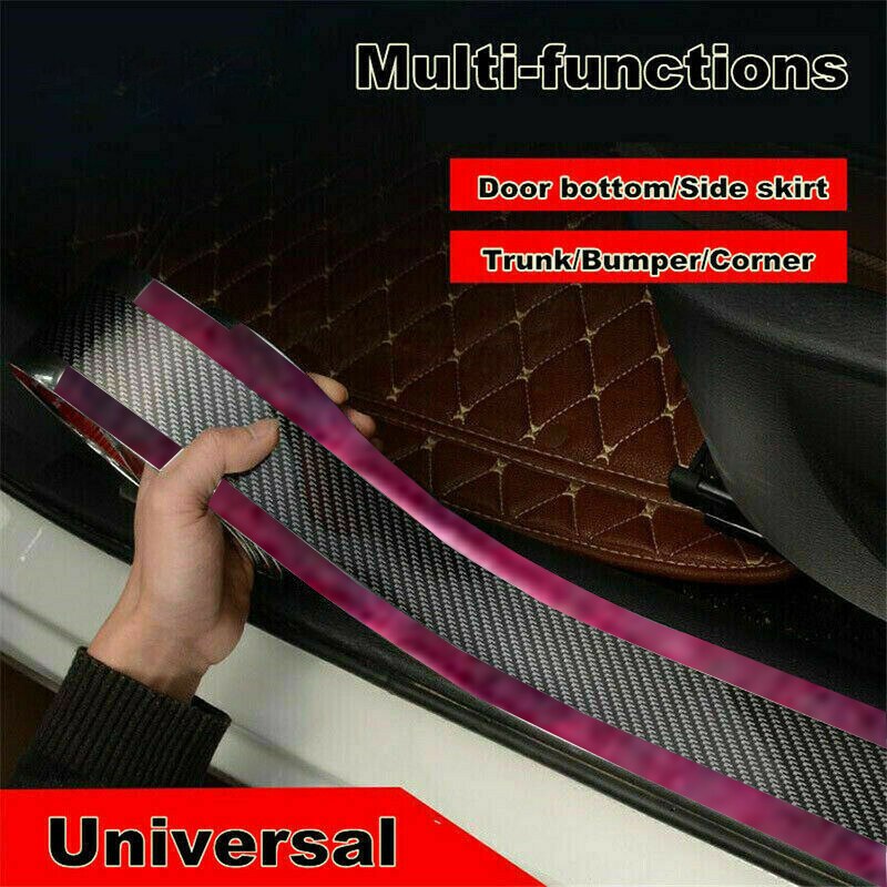 Auto Stickers Anti Scratch Deurbeschermer Rubber Strip Koolstofvezel Auto Drempelbescherming Bumper Film Sticker Auto Styling