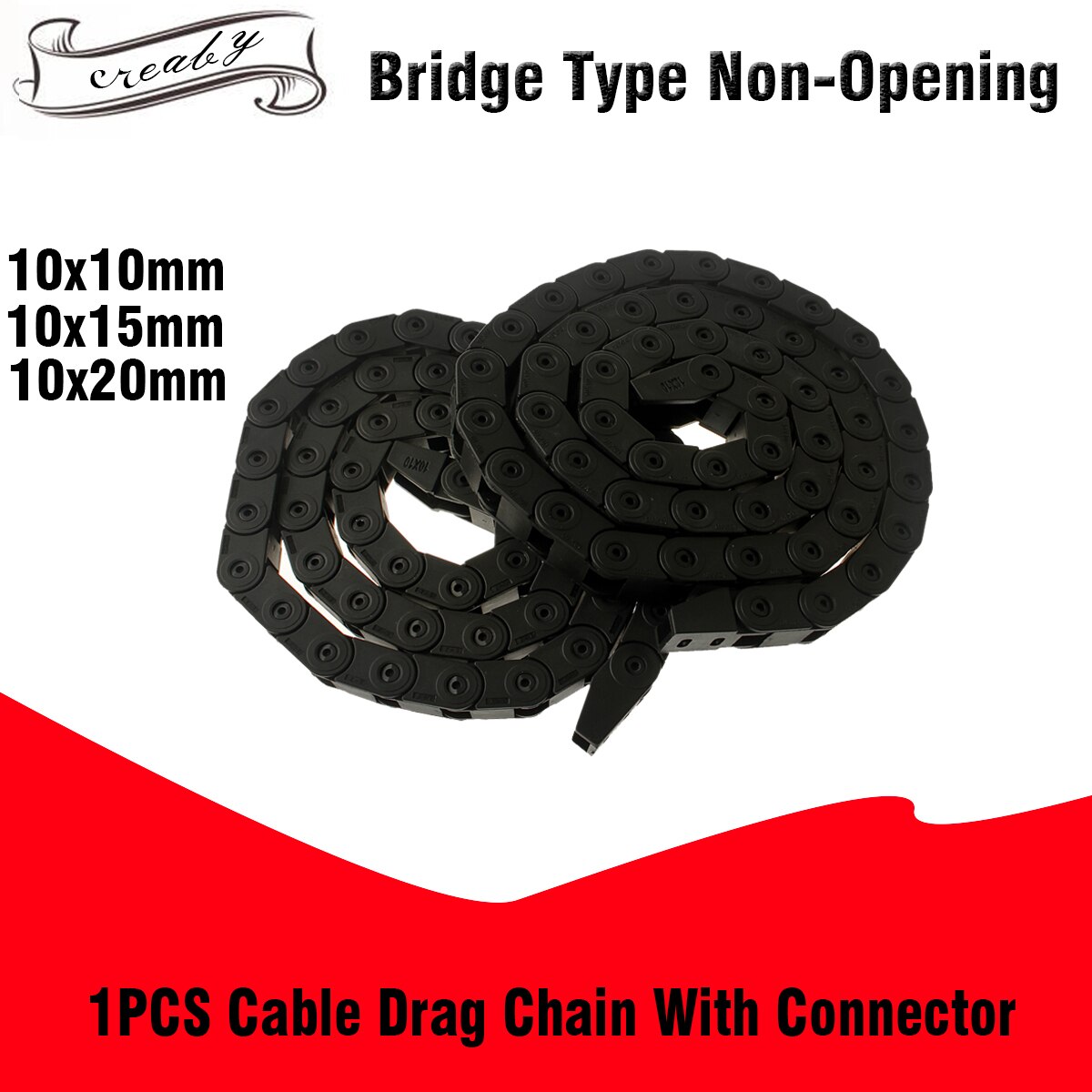 10 x 10mm 10 x 15mm 10 x 20mm kabeldragkædetrådholder til cnc router maskine 3d printer  l1000mm
