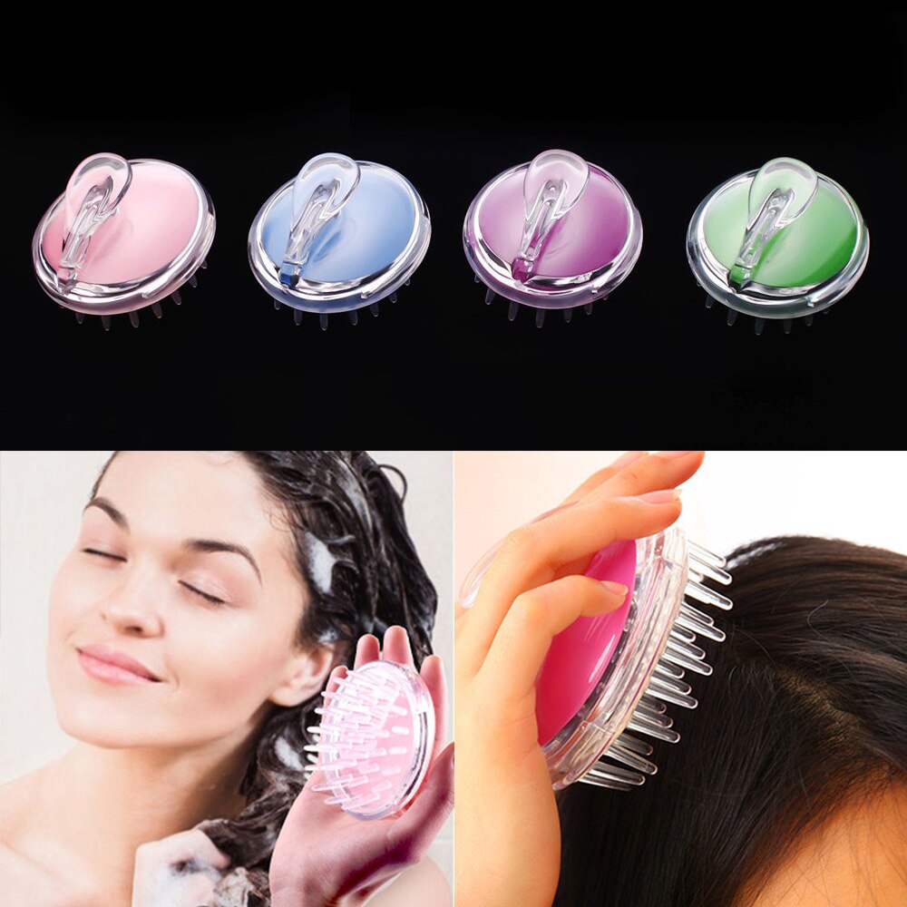 1 pçs pente de mão meridian massagem dente largo silicone shampoo couro cabeludo chuveiro lavagem massagem cabelo massageador escova pente