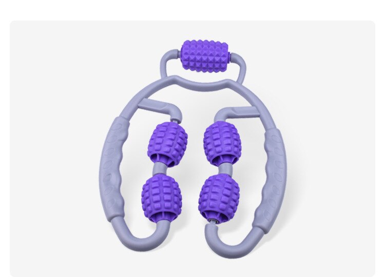Ruota Massaggiante a U - Massaggiatore Trigger Point per Rilassamento Muscolare Corpo Intero - Yoga Pilates Sport: Viola