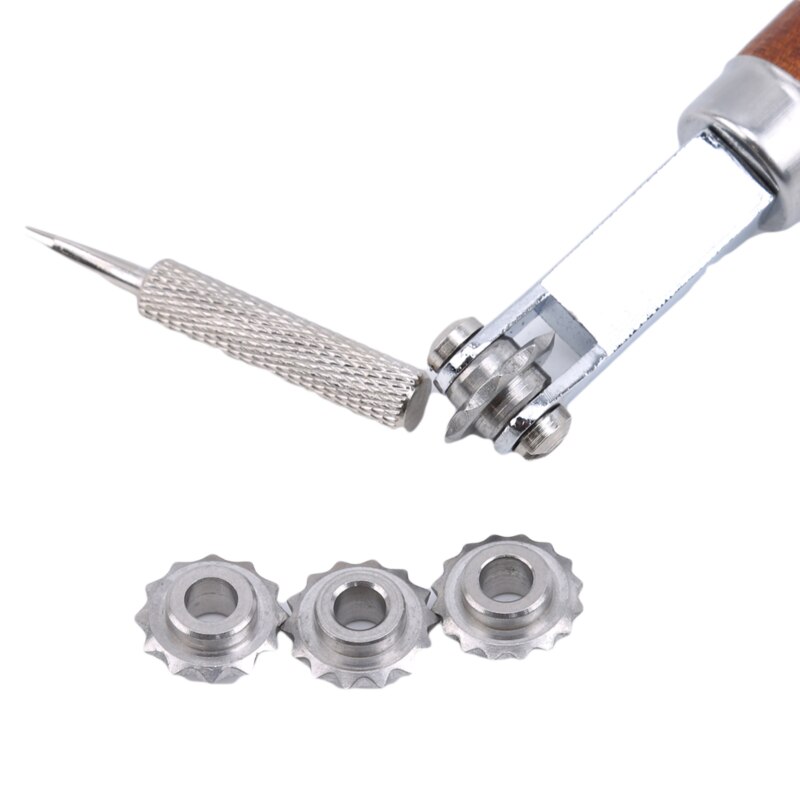 DIY Leather Tools Craft Spacer Embossing System Set Leather Craft Punch Tool For Leather Spacing Wheel Punching Tools