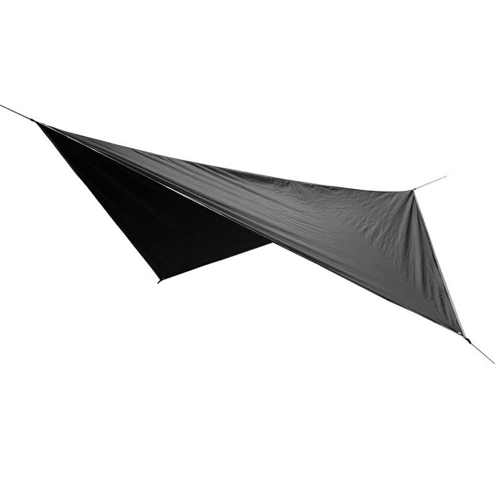 Outdoor camping waterdichte tarp lichtgewicht luifel zonnescherm parasol luifel: Zwart