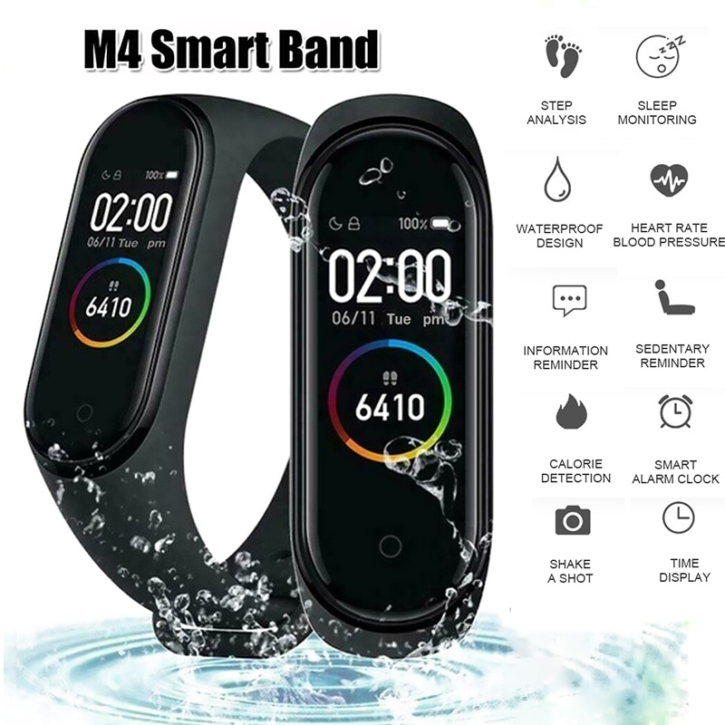 M4 Band Fitness Tracker Smart Polsband Leven Waterdicht Hartslag Bloeddruk Sport Horloge Stappenteller Slimme Band