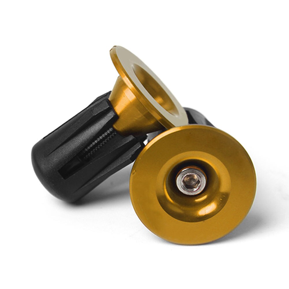 Góra rower blokada ze stopu aluminium zaślepka MTB Droga uchwyt rowerowy kierownica wtyczka zaślepka akcesoria rowerowe zaślepka zaślepka zaślepka: złoto