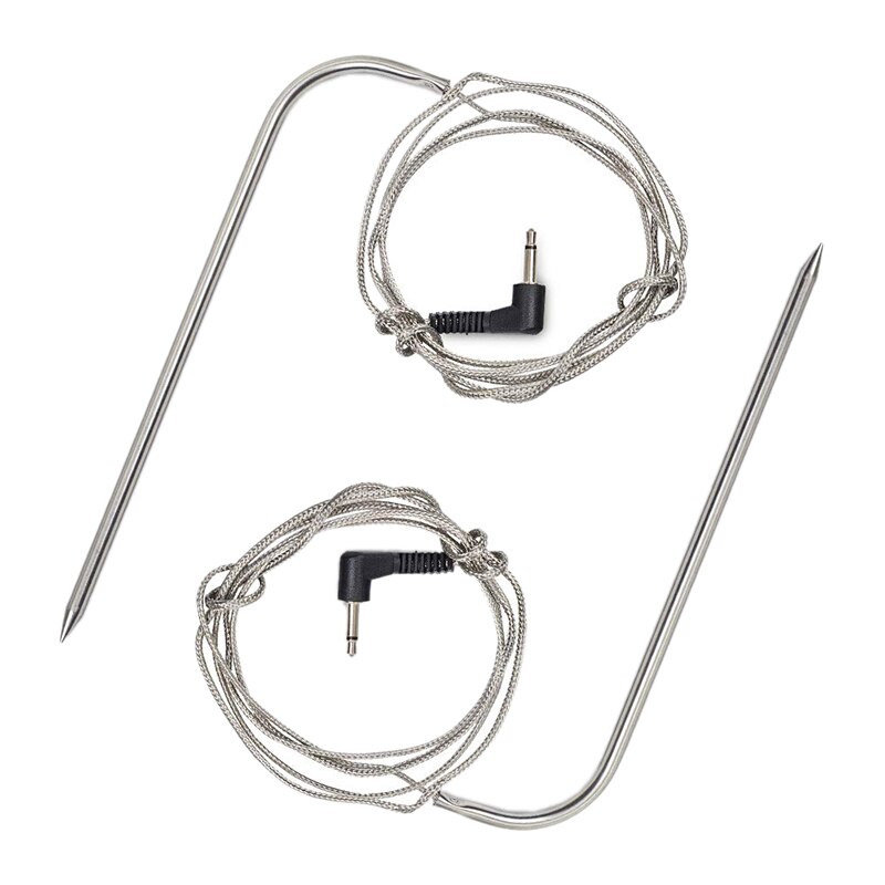 2 Pack Replacement High-Temperature BBQ Waterproof Meat Probe Temperature Probe for Pellet Grills Pellet and Smokers