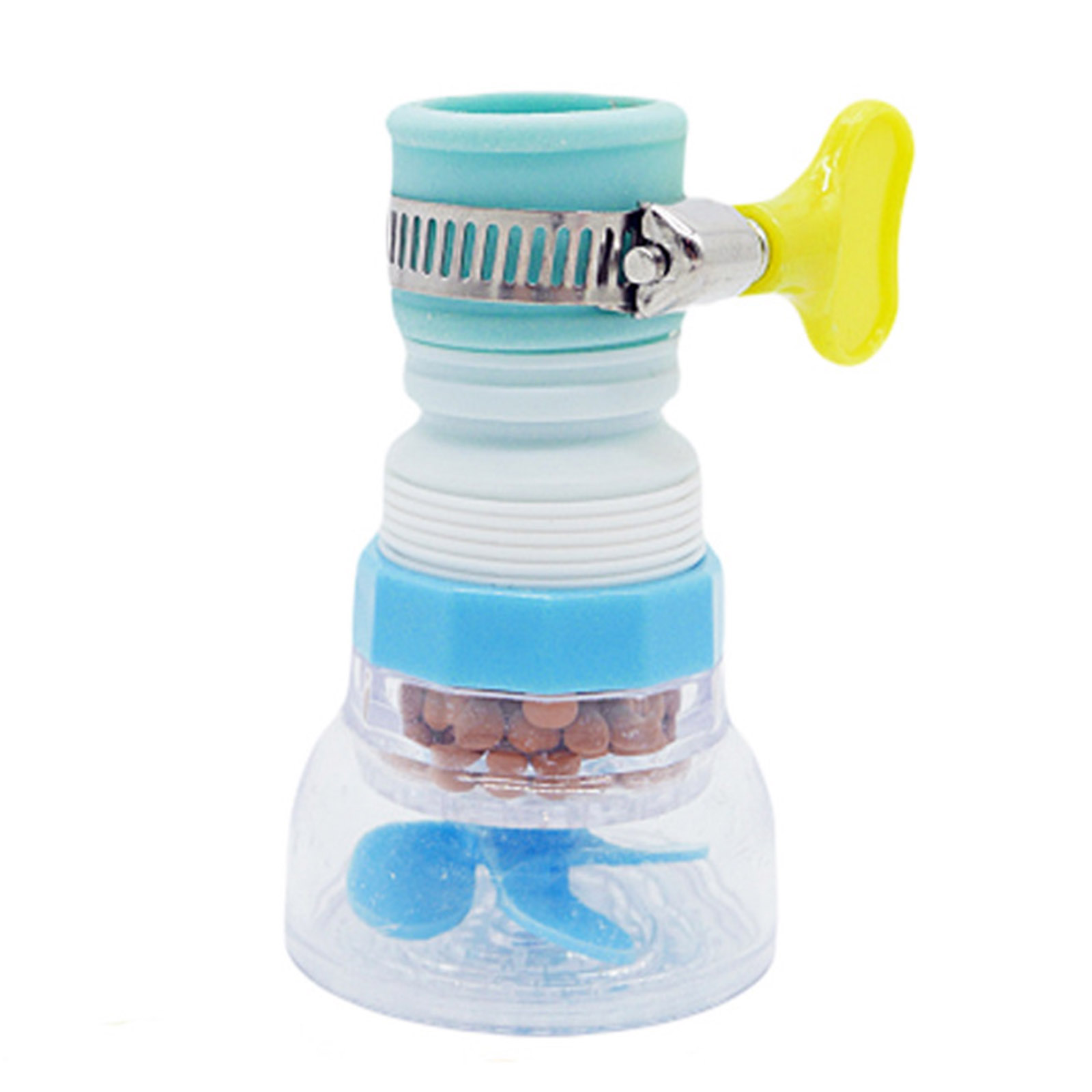 Purificador de grifo con filtro de agua de 6 capas para grifo, accesorios de cocina, mezclador, aireador, boquilla para grifo de baño, sistema de filtración de agua: Borgoña