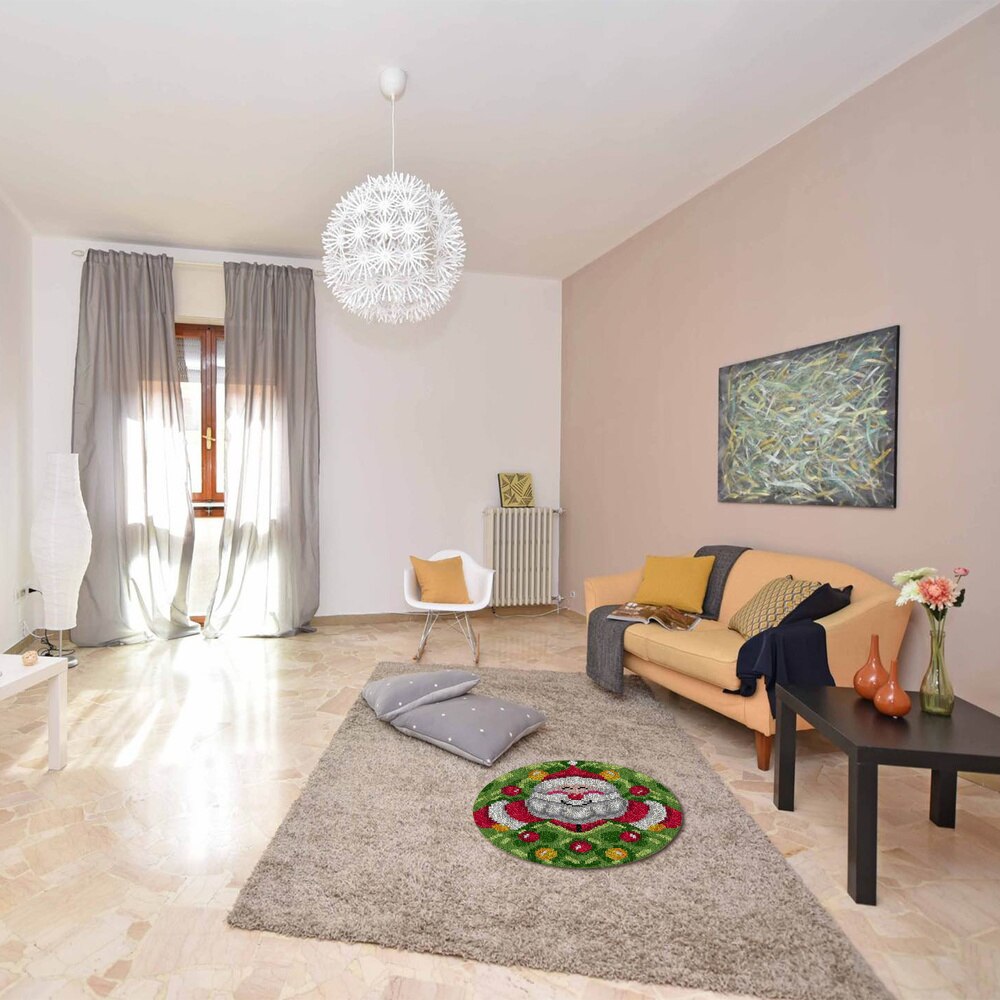 1 Set Of DIY Kit Interesting Handmade Latch Hook Kits Carpet Making Material DIY Rug Kit for Home: Assorted Color 1