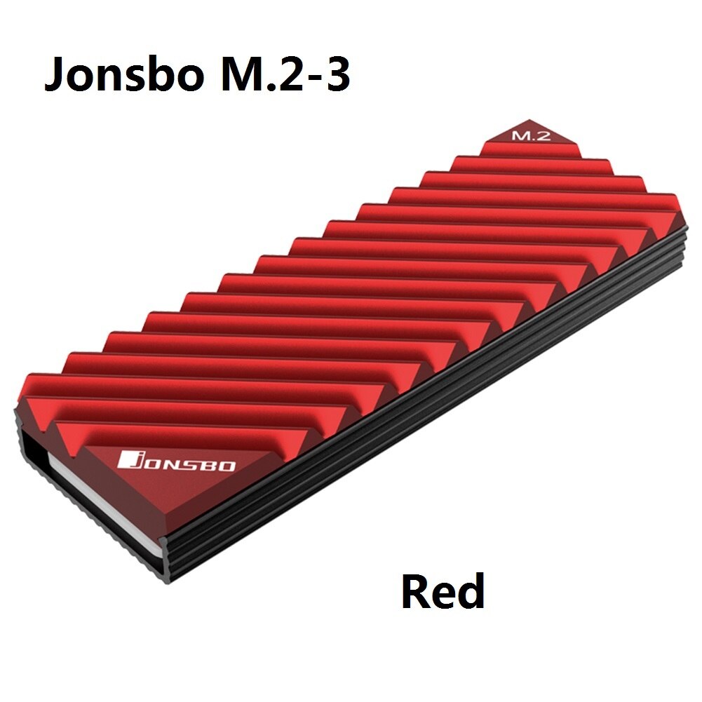 Jonsbo-disipador de calor de refrigeración para disco duro de estado sólido, radiador con almohadilla térmica de , M.2 SSD, aleación de aluminio M.2-5, M2 2280: B red