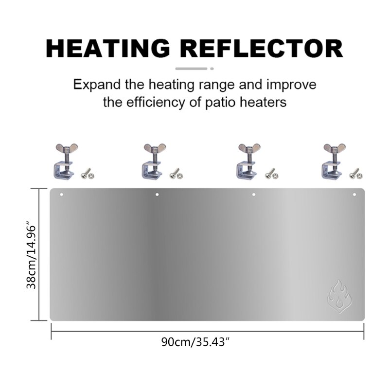 Heater Reflector Shield Heat Focusing Reflector for Round Natural Gas Propane Outdoor Patio Heaters Reflector Plate