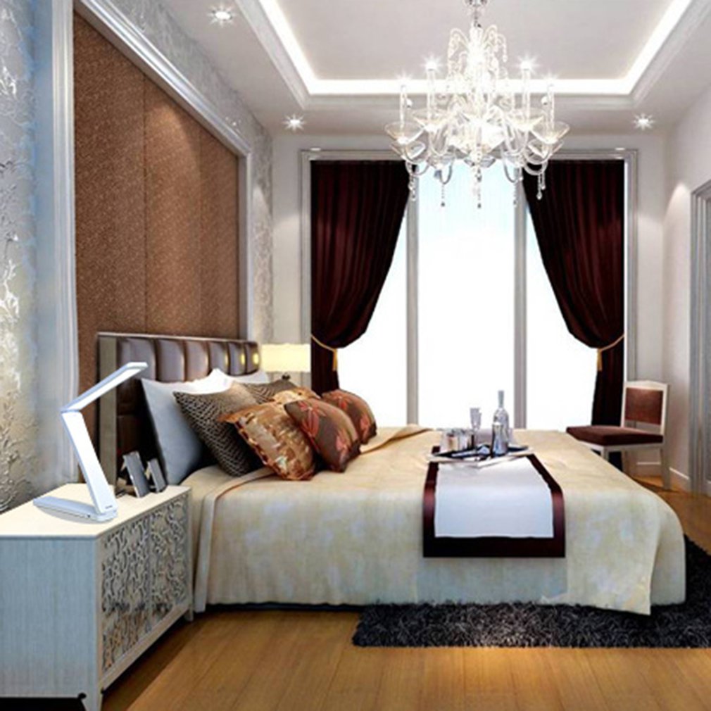 Creatieve Oogbescherming Led Tafellamp Vouwen Nachtlampje Leds Touch Gevoelige Controle Indoor Verlichting Bureaulampen