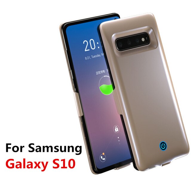 NTSPACE 6000/7000mAh External Phone Power Case For Samsung Galaxy S10 Portable PowerBank Backup Battery Charger Cover: Gold for S10