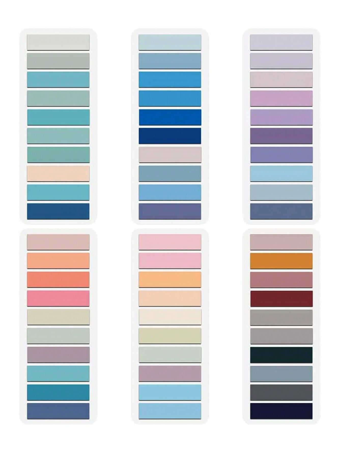 Onglet d'index collant de couleurs mélangées, onglet d'index polyvalent Simple pour le marquage des pages, Classification du fichier 6 pièces