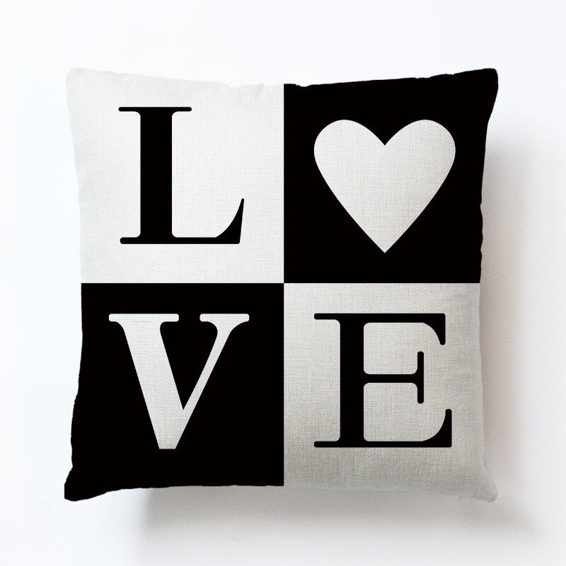 Liefde Paar Novel Kussenhoes Sofa Kussenslopen Woonkamer Decoratie 1Pcs 45X45Cm Dutje Pillowsham Voor Kinderen: D9