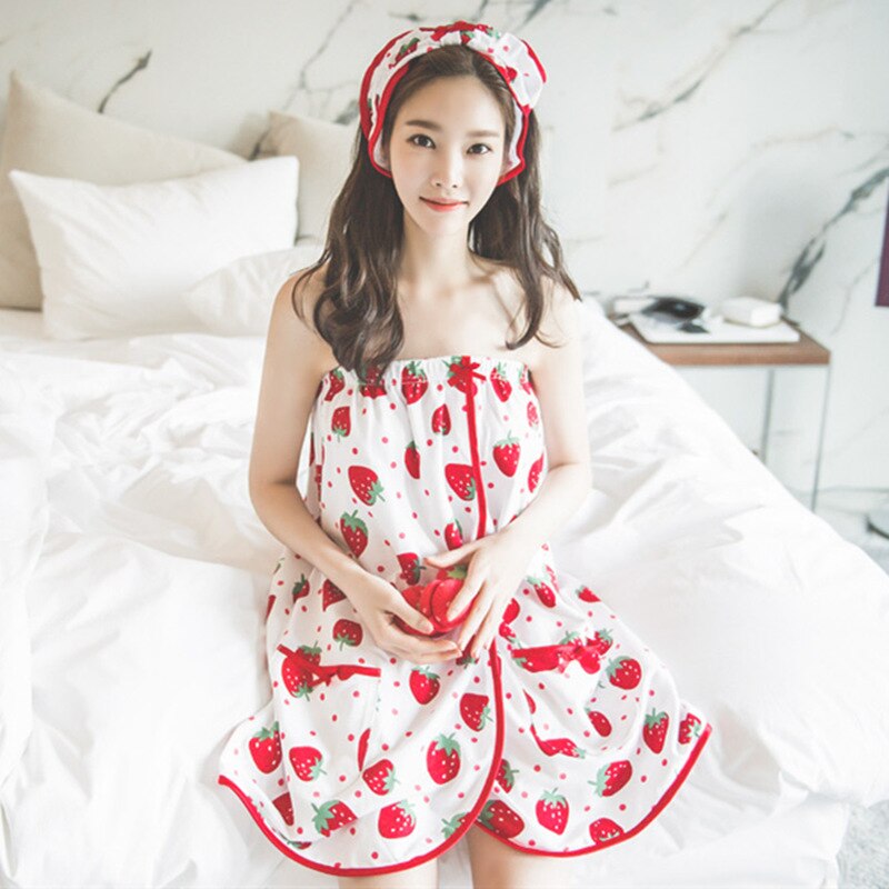 zomer 100 katoen dame mooie vrouw sexy aardbei stomacher type bad towel: Default Title