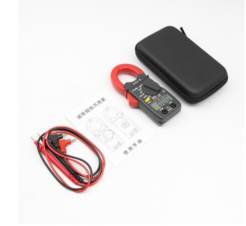 Digital Clamp Meter Mini Ammeter Clamp Multimeter Small Current Meter Voltage Current Resistance Tester: DT399A with case