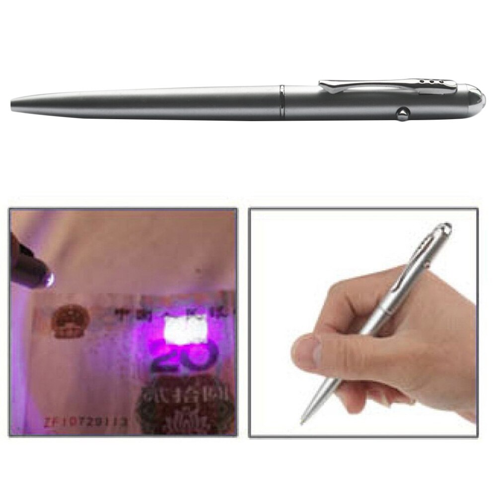 Stylo Secret à encre invisible argent 2, écriture magique de sécurité avec lumière UV