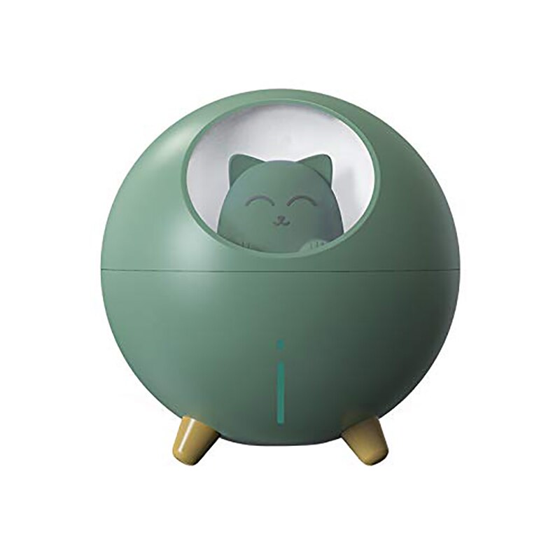 Cute Humidifier, with Night Light,Can Be Used to Decorate the Room or As Kids ,USB Portable Small Humidifier: Green