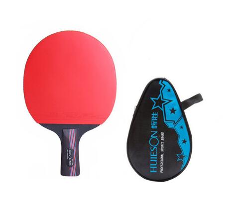 Huieson Carbon Fiber Table Tennis Racket Double Face Pimples-in Racket Rubber Table Tennis Bat with Bag: short handle