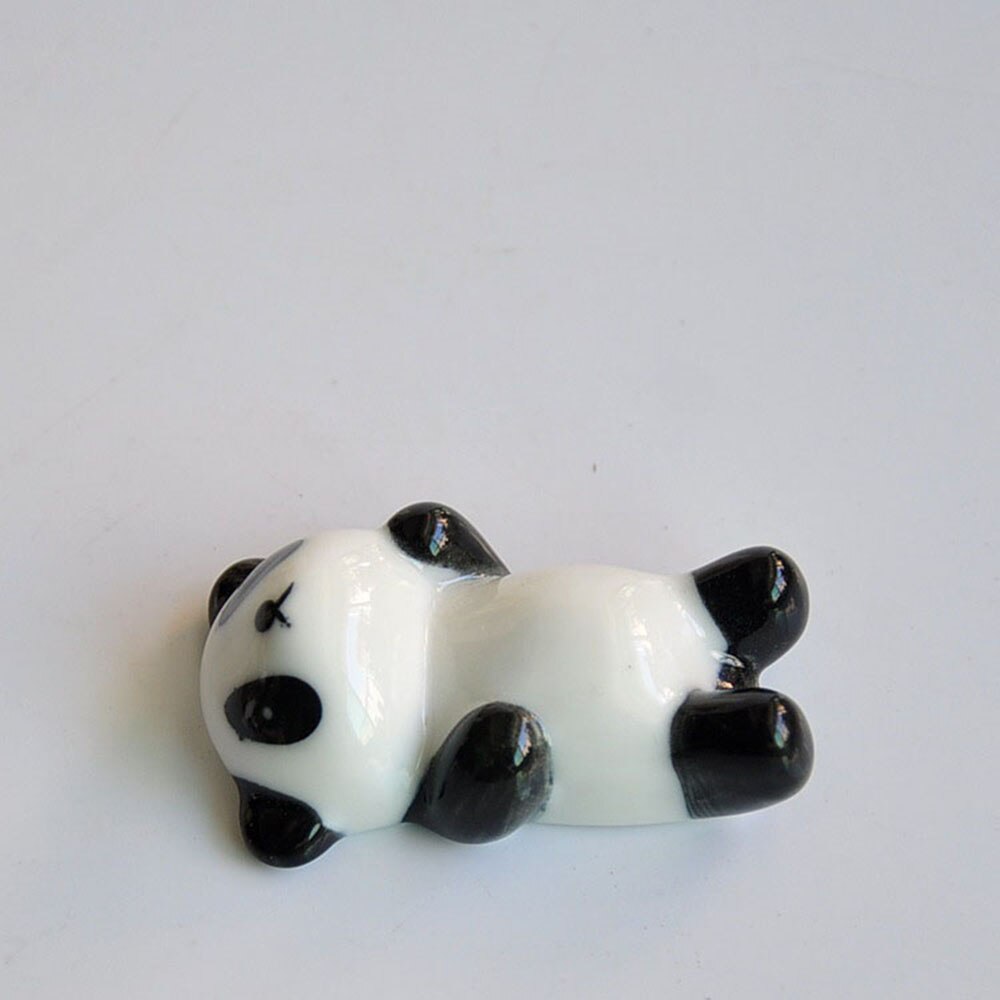 Sød tegneserie panda keramiske spisepinde holder spisepinde holder stand praktisk køkken service: 1