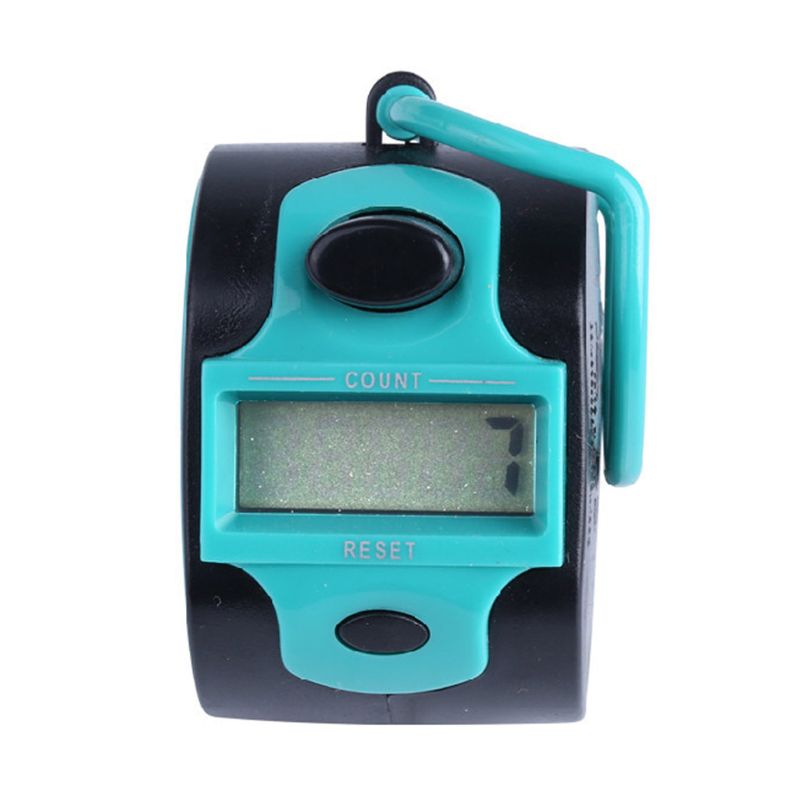 Digital Hand Held Tally Clicker Counter 5 Digit Number Clicker Manual Press Counter Portable Manual Digital Counter: Green