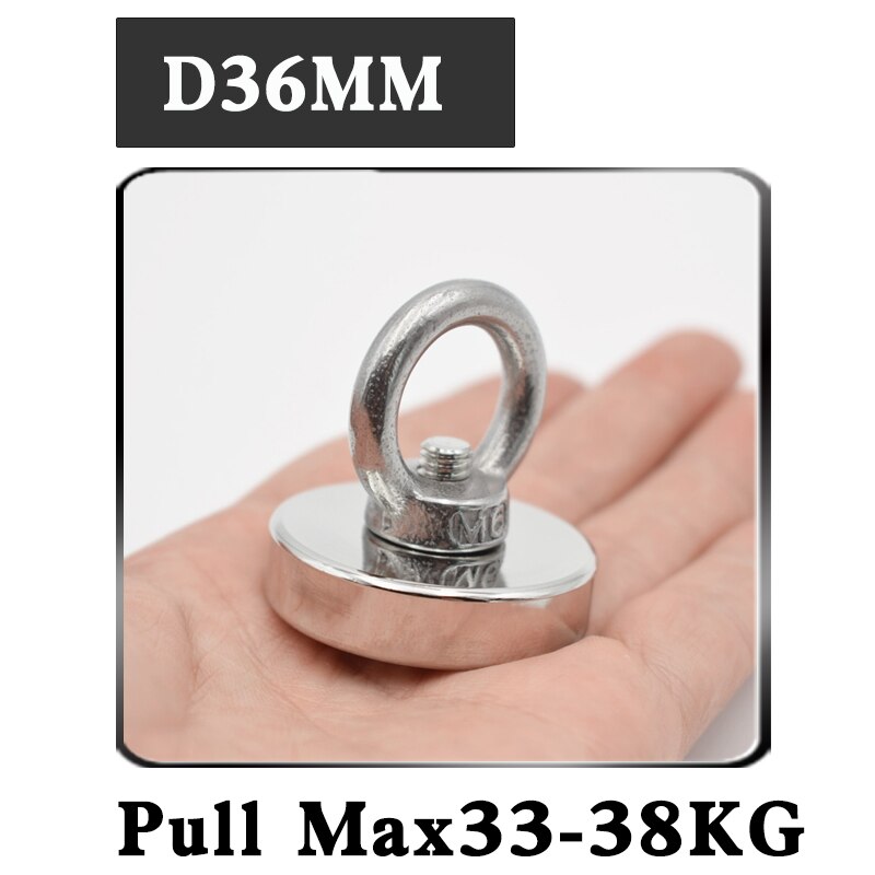 NovelGoal D36mm Mini Strong Magnetic Mount Holder Rubber Coated Round