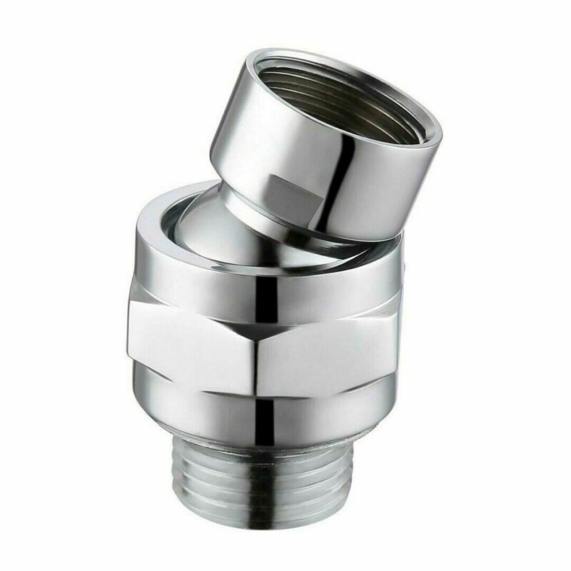 Adattatore girevole regolabile in ottone cromato con snodo sferico