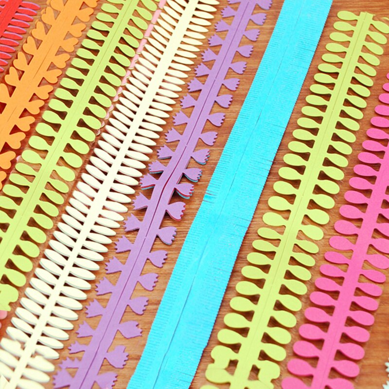 Kunst gjør-det-selv håndlaget farget blomstertype papir quilling blomsterformet stripe rullepapir 5 farger (5 par /10 stk) student origami materiale