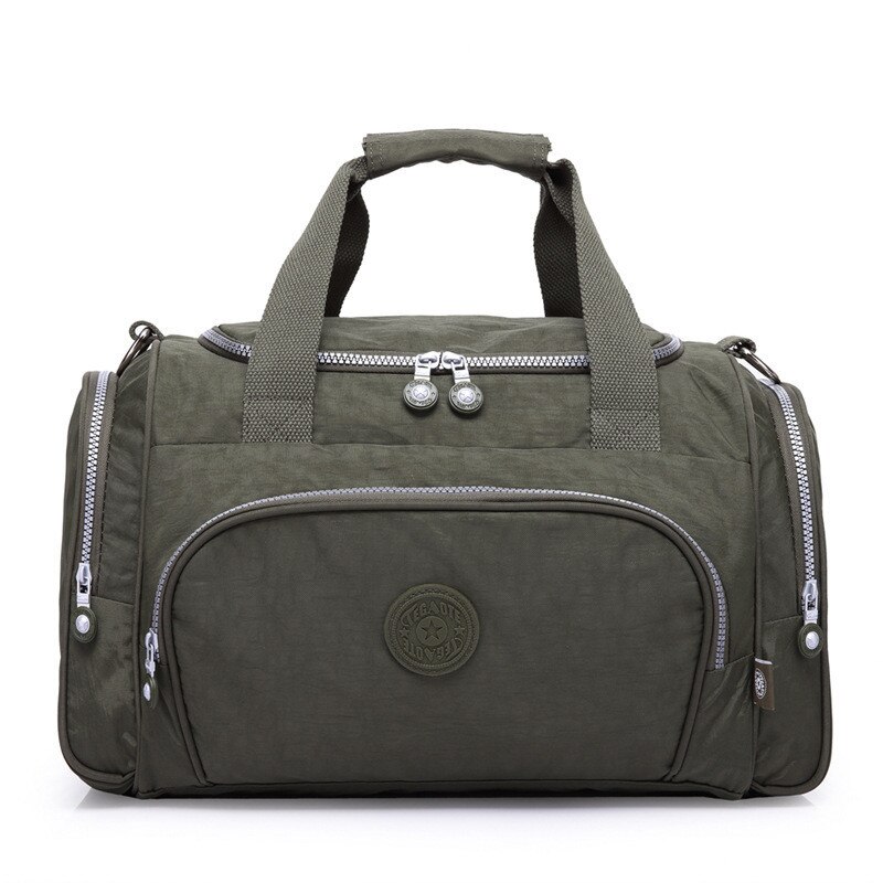 Bolsos de viaje de para hombre, bolsos de lona de viaje para mujer de gran capacidad, bolso de viaje de nailon para hombre, bolsa de viaje plegable: army green