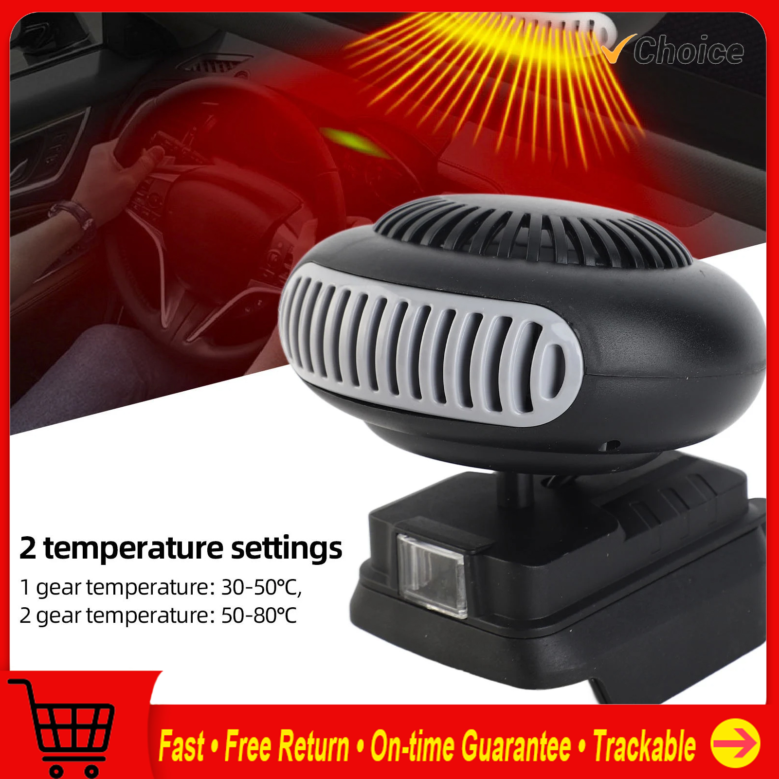 Elektrisk varmevifte elektrisk romvarmer bærbar 2 gir 18v batteridrevet 170w for verksted