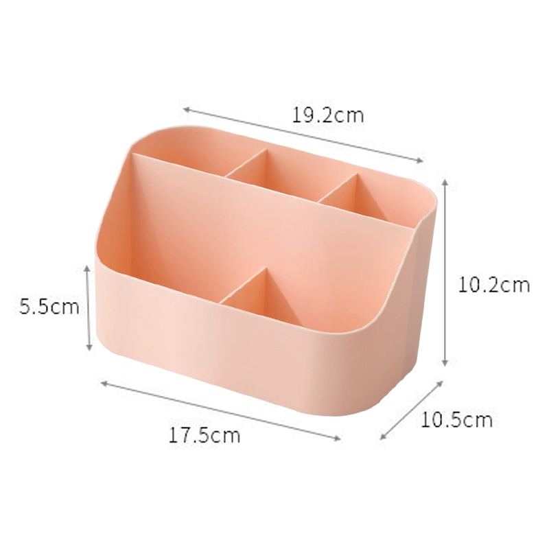 Desktop Storage Box Multi-functional Makeup Brush Remote Control Holder Plastic Storage Dividing Box Office Supplies Organizer: DEEP BLUE