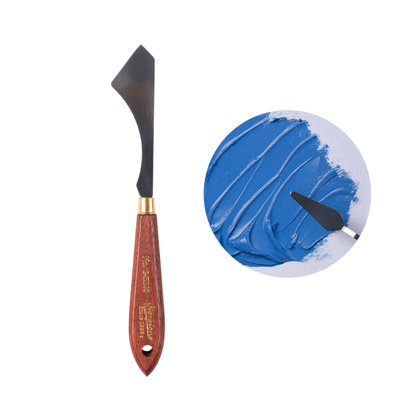 Espátula de artista, cuchillo de paleta, juego de cuchillos de pintura, raspador de mezcla de pintura, cuchillo de paleta de acero inoxidable, espátula artística de pintura: Caqui oscuro