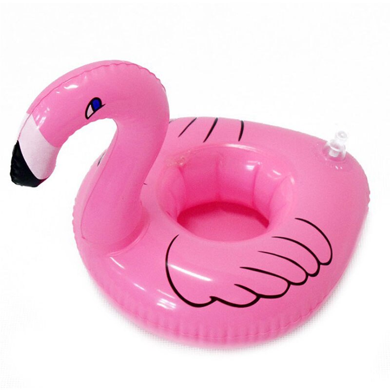 Inflatable Cup Holder Table Bar Tray Bar Coasters Swimming Pool Float Cup Drink Beer Holder Summer Swimming Party Accessories: Flamingo
