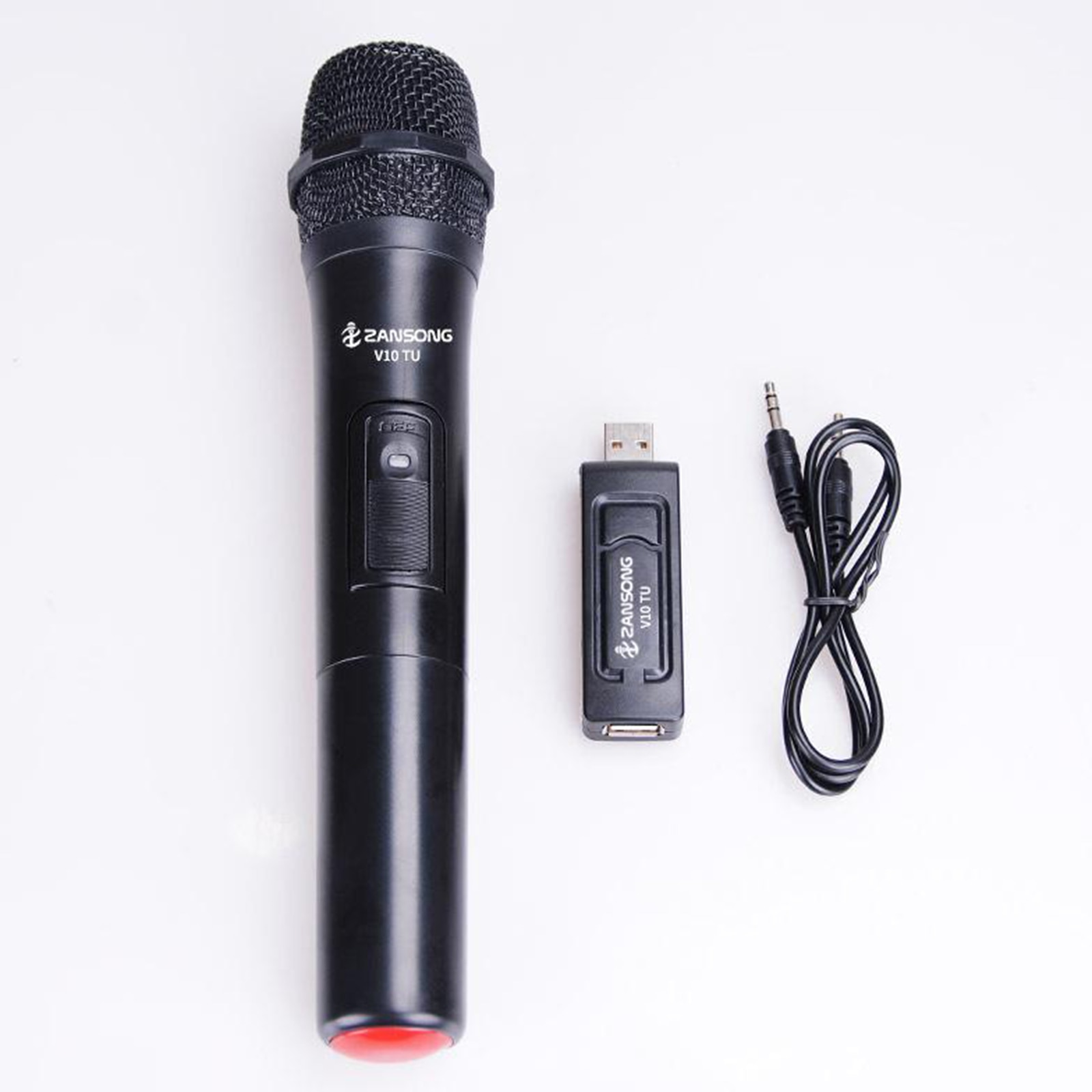 Wireless Microphone, VHF Cordless Handheld Mic with Receiver, for