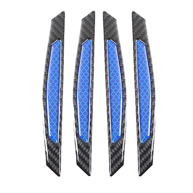 4 stks/set Auto Auto Veiligheid Reflecterende Tape Rijden Veiligheid Sticker 2 soorten Deur Anti-collision Waarschuwing Reflecterende Strips Accessoires: 04