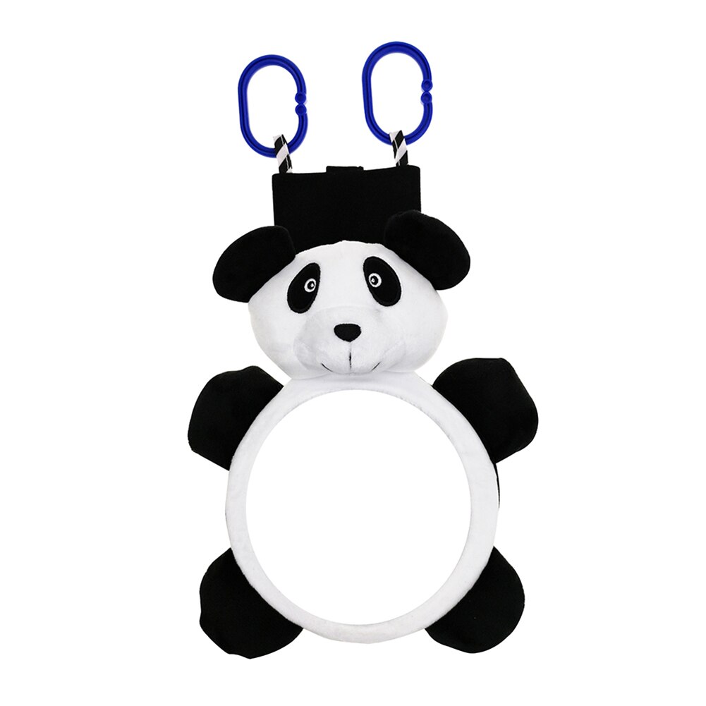 Wide vision bilinteriör babyspegel härlig tecknad panda elefantformad spädbarnsstol backspegel justerbara tillbehör