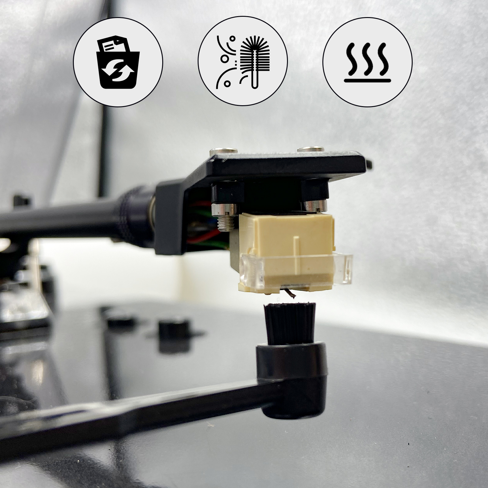Vinyl Record Brush Player Turntable Phono Cartridge Cleaning Anti-static Stylus Brush / Needle Cleaner Tool