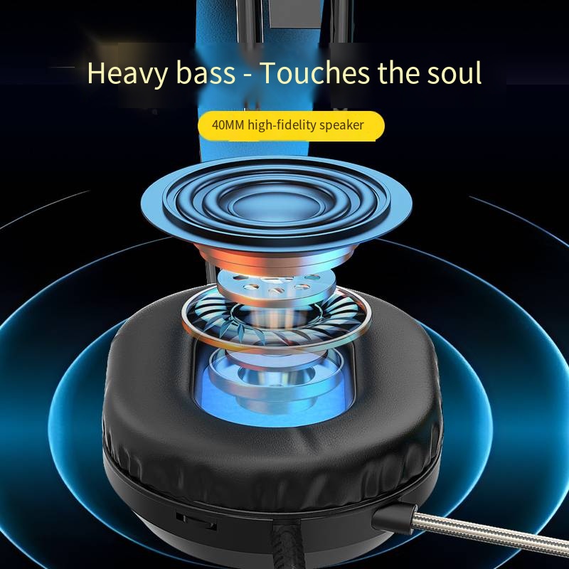 Fones de Ouvido com Fio USB O Element V6S 7.1 para Computadores de Mesa, com Microfone, Adequados para E-sports e Jogos