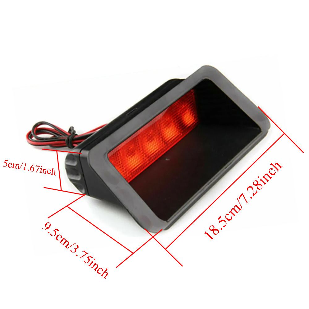 Universal montaje alto 5LED tercera luces de freno 12V luz de freno trasero tercera lámpara de señal de parada trasera accesorios de automóvil bombilla antiniebla DRL