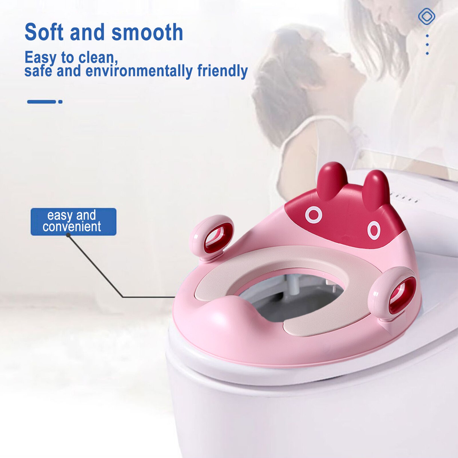 Baby Potty Training Toilet Seat Accessories Toddler Splash-Guard Toilet Kids Training Seat Double Anti-Slip Splash Guard