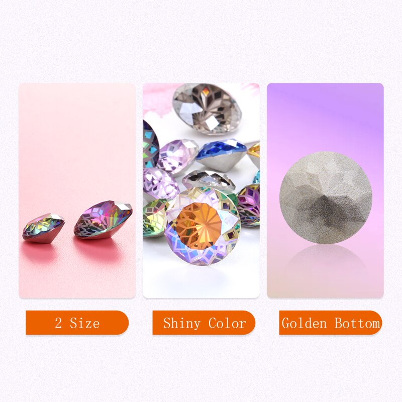 Ronde Rivoli Lijm Op Rhinestones 10Mm Pointback Stenen Diy Ambachten Shiny Glas Strass K9 Kristallen