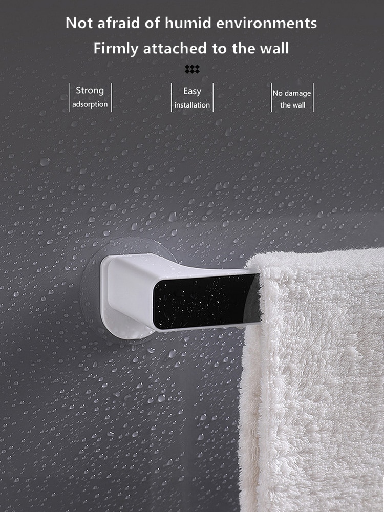 Håndklædeholder rack vægmonteret håndklædehænger badeværelse håndklædeholder hylde rulleholder hængekrog fri hul til badeværelsesarrangør