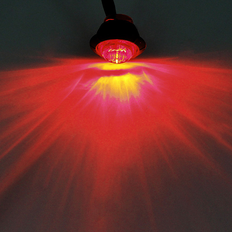 Luces marcadoras para coche, Mini luces LED rojas para lateral de botón, resistentes al agua, súper brillantes, redondas, 12V, universales, 10 Uds.