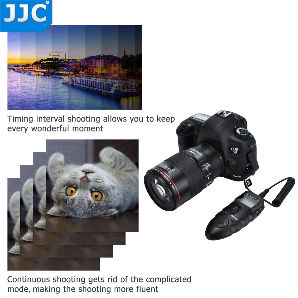 JJC 2.4GHz 56 Channels DSLR RF Wireless Timer Remote Control for OLYMPUS OM-D E-M1 III E-M10 Mark II PEN F OM-D EM5 II E-PL6