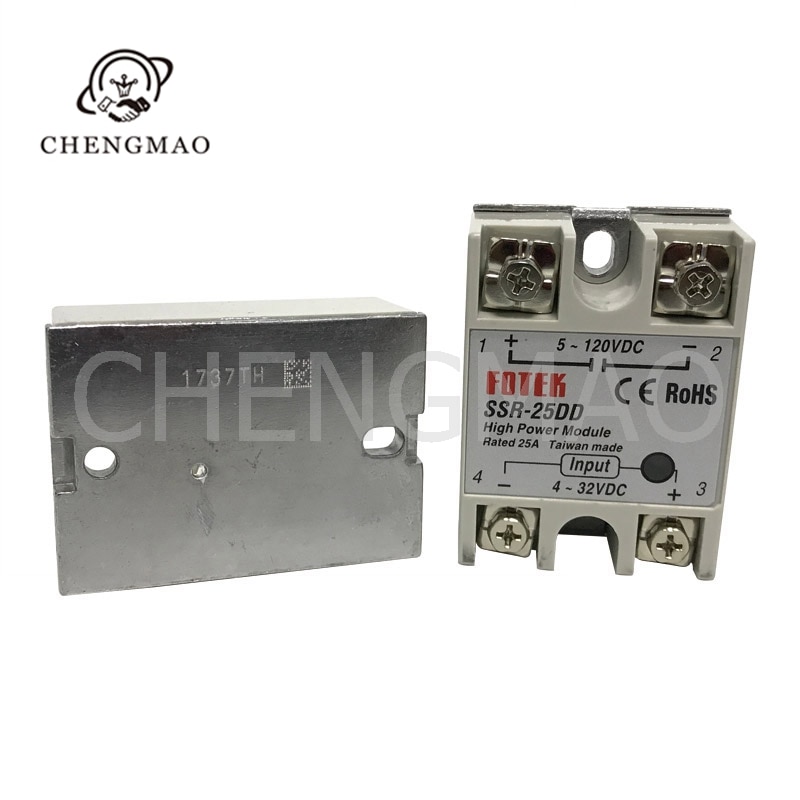thumbnail image 2 of TWTADE SSR-25 DD Solid State Relay + Heat Sink - 25A DC 3-32V To 5-60V 2 of 11