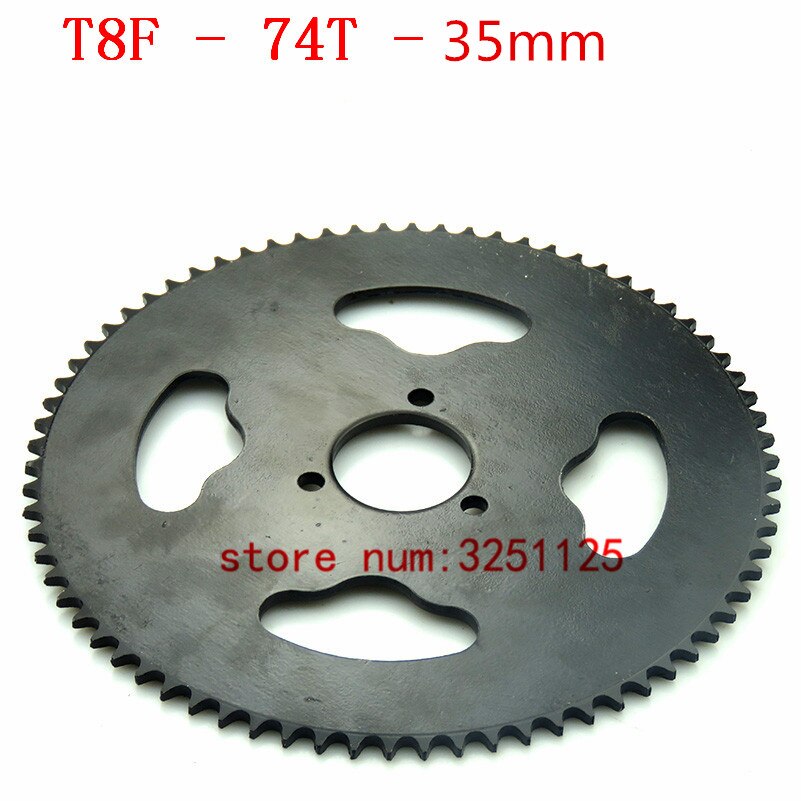 T8F 35mm /190mm 74T Tooth Rear chain Sprocket For ... – Grandado