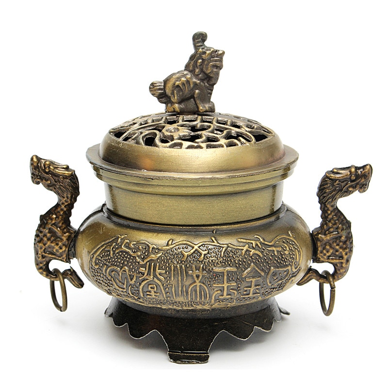 1 Pc Vintage Tibetaanse Stijl Mini Legering Bronzen Wierookbrander Censer Metal Craft Home Decor Boeddhistische Woonkamer Levert