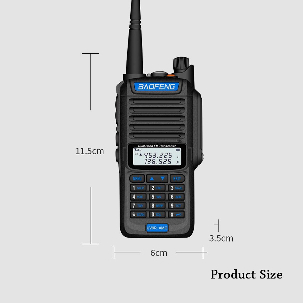 Baofeng UV-9R amg 20w 9800mah à prova dip67 água ip67 walkie talkie de alta potência cb presunto 20km longo alcance uv9r amg portátil rádio em dois sentidos