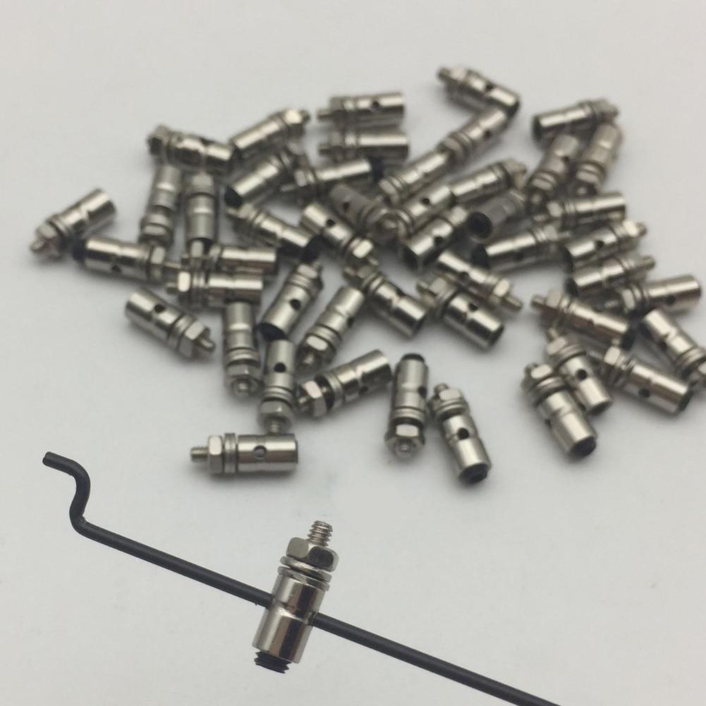 20 stücke Verknüpfung Stopper Metall Servo Stecker Zubehör Für RC Flugzeug drücken Verknüpfung Stecker Schnell Verstellbare Draht Stange Teile