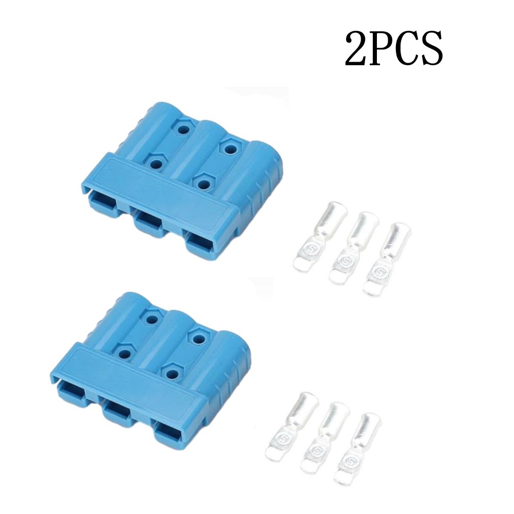 2/3 Pin Voor Anderson Stijl 50a/120a Stekker DC-DC Oplader Zonne-Energie Connector Plug Heftruck Caravan Motorfiets Batterij Adapter: Lavendel