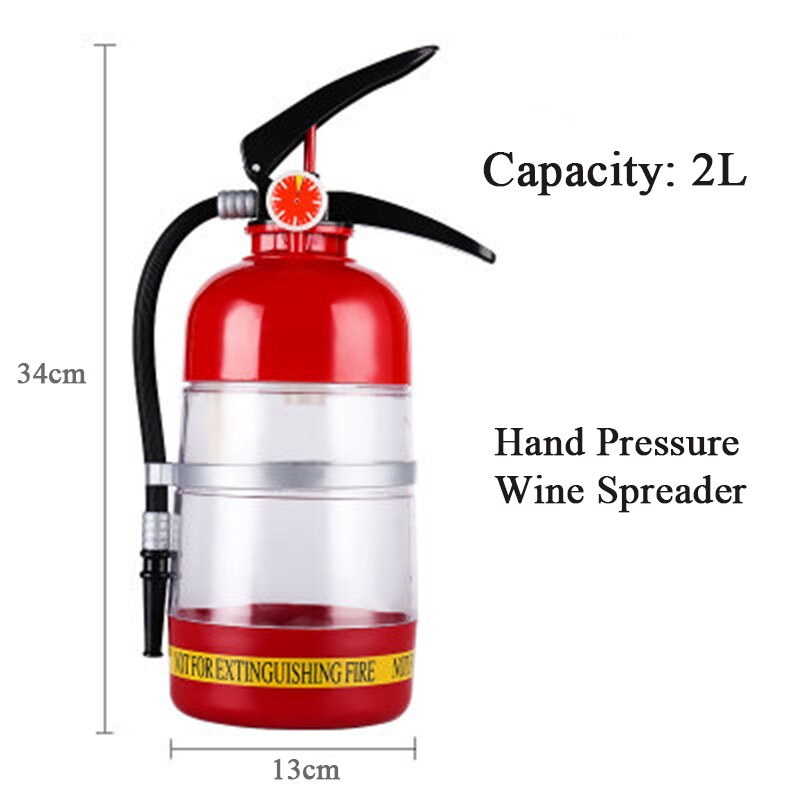 2L Fire Extinguisher Pourer Wine Drink Dispenser Party Water Beer Dispenser Bar Tools Accessories Beer Barrels Beverage Liquor